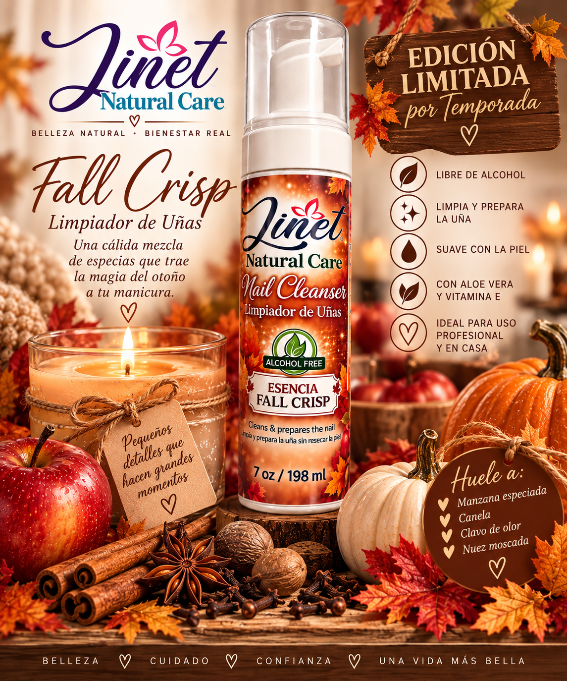 Fall crisp nail cleanser esencia de otoño