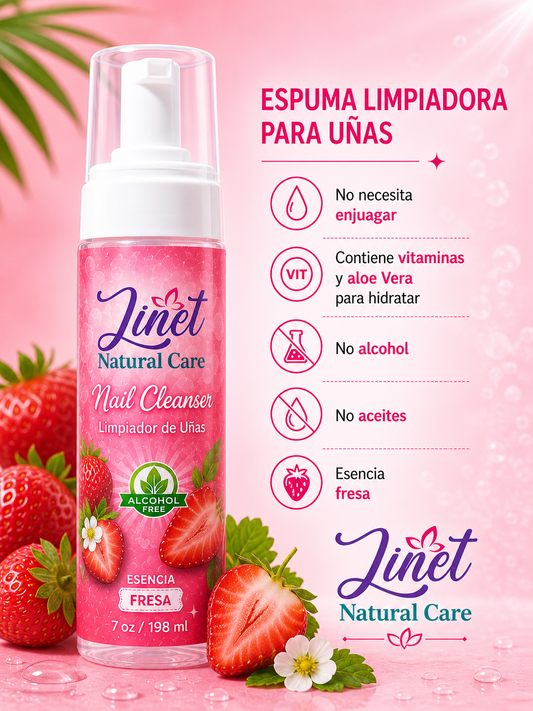 Nail cleanser STRAWBERRY -Espuma mágica limpiador 7 oz