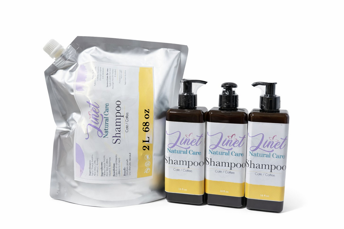 SHAMPOO de CAFE Y ROMERO/ COFFEE & ROSEMARY SHAMPOO 2 litros