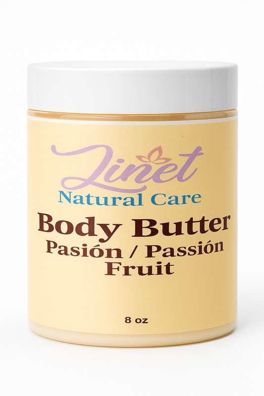 BODY BUTTER PASION. Mantequilla corporal emulsionada con aroma a Passionfruit, de textura ligera y fácil absorción. Nutre la piel y la deja suave, luminosa y con un irresisti