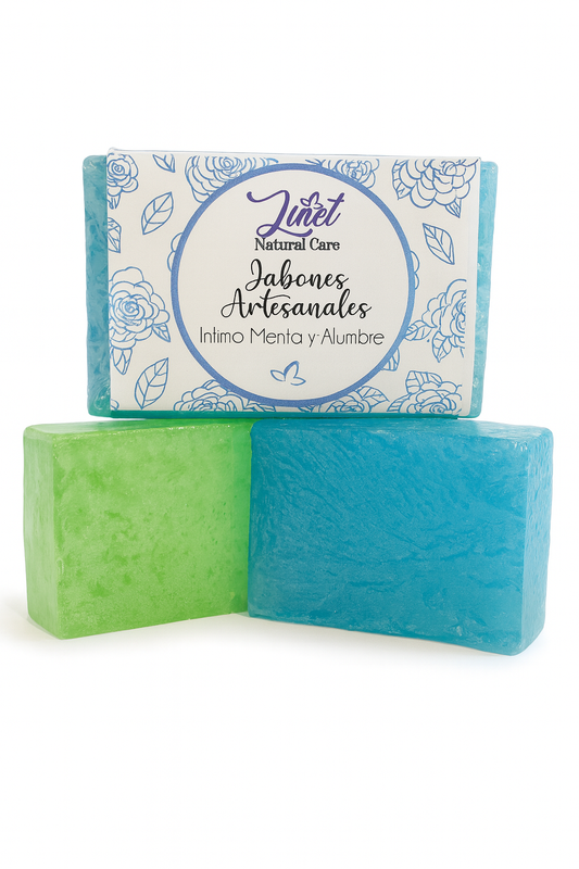 JABON ARTESANAL INTIMO MENTA Y ALUMBRE