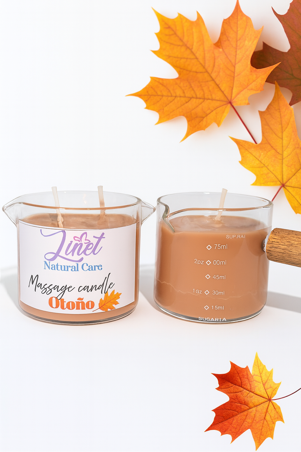 Vela de masajes otoño