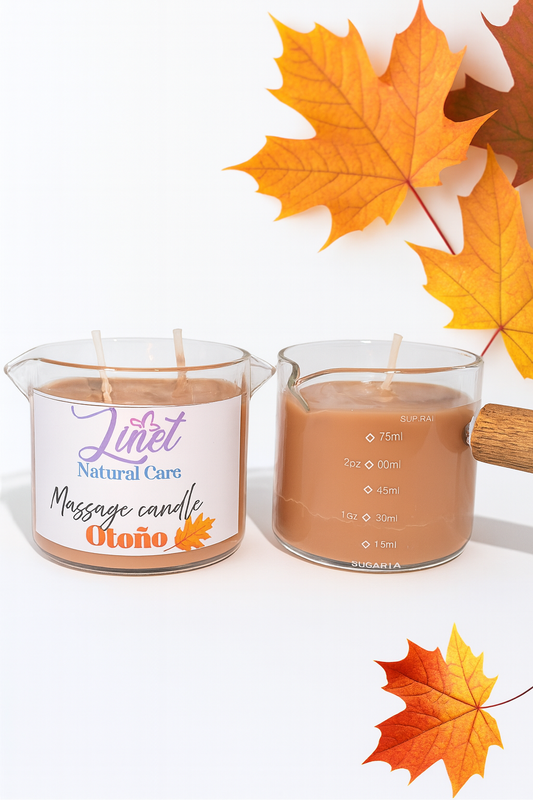 Vela de masajes otoño