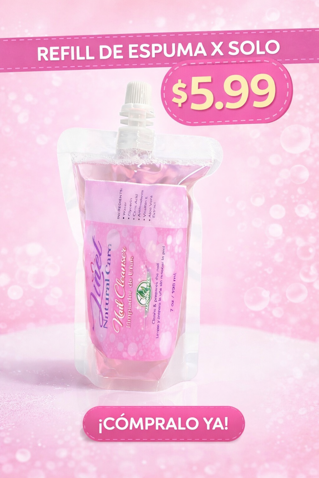 Refill espuma Nails cleanser