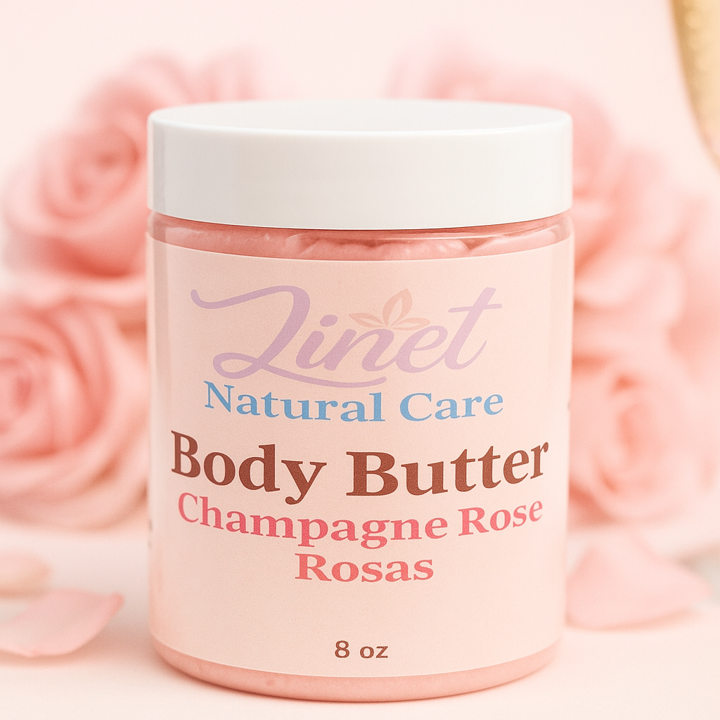 Mantequilla Corporal Rosas & Champán 🌹🥂
Una hidratación suave, delicada y femenina.
Su textura cremosa se derrite sobre la piel, gracias a la Shea Butter y los aceites esenciales que nutren profundamente sin dejar sensación grasosa 🤍