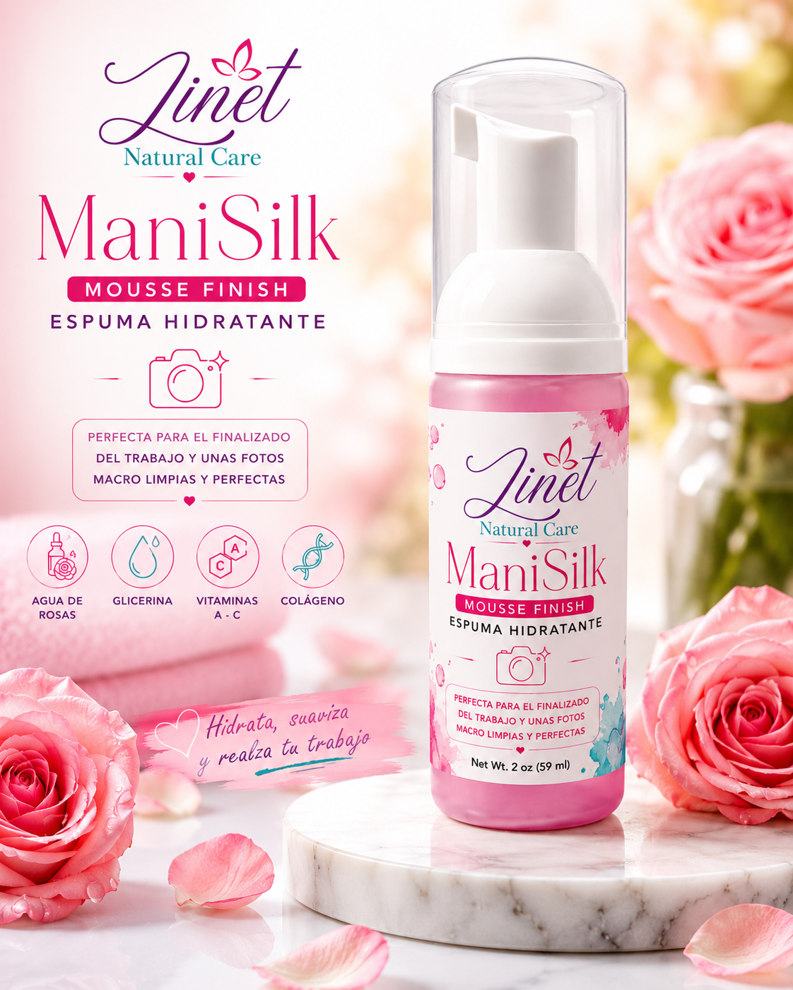 Manisilk MOUSSE FINISH EFECTO FOTO MACRO