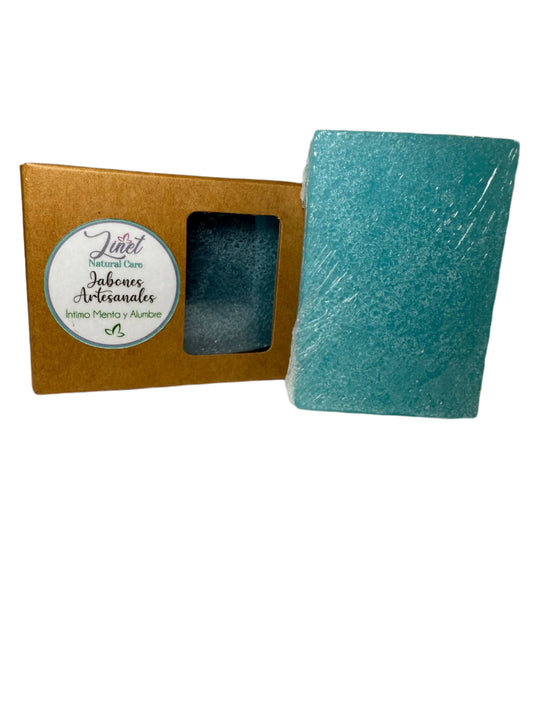 JABON ARTESANAL INTIMO MENTA Y ALUMBRE